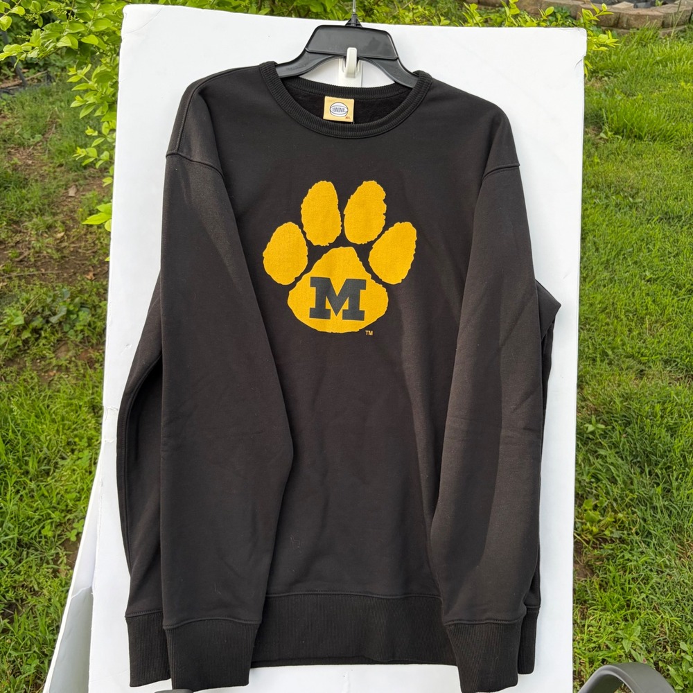 19Nine Mizzou Tigers Hardwood History Crewneck Sweatshirt Black XL